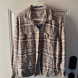 Ariat Women's Beige and Brown pattern shirt jacket